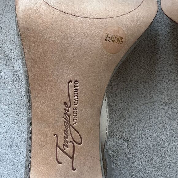 Vince Camuto Imagine Phoebe Metallic Gold Slim Heel Strappy Sandal Women 9.5 M - Picture 15 of 16